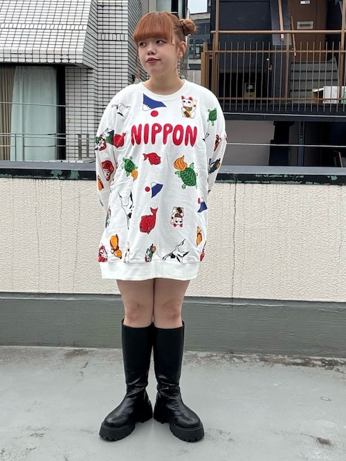 PUNYUS（プニュズ） トレーナー スウェット 「新サイズ」NIPPON総柄