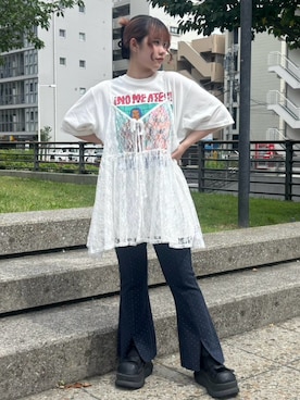 「PUNYUS（プニュズ）のアイテム」を使った、PUNYUS  さん（レディース・155cm）の夏コーディネート