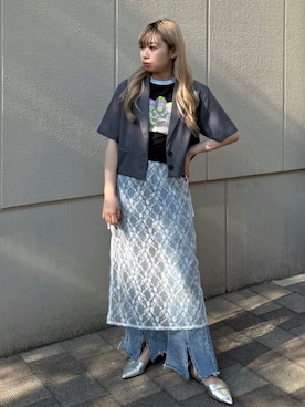 「PUNYUS（プニュズ）のアイテム（ジャケット/アウター）」を使った、PUNYUS  さん（レディース・160cm）の夏コーディネート