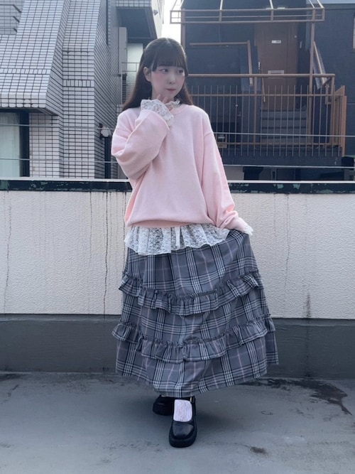 レースフレアチュニック（Tシャツ/カットソー）｜PUNYUS（プニュズ）の