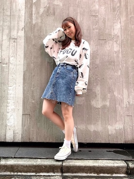 「152cm」｜「アイテム（スウェット）」を使った、PUNYUS  さん（レディース・152cm）の秋コーディネート
