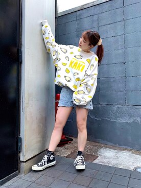 「152cm」｜「アイテム（スウェット）」を使った、PUNYUS  さん（レディース・152cm）の秋コーディネート