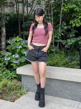 「PUNYUS（プニュズ）のアイテム」を使った、PUNYUS  さん（レディース・148cm）の夏コーディネート