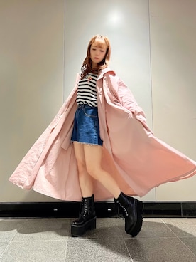 「152cm」｜「アイテム（マウンテンパーカー）」を使った、PUNYUS  さん（レディース・152cm）の秋コーディネート