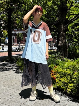 「PUNYUS（プニュズ）のアイテム」を使った、PUNYUS  さん（レディース・160cm）の夏コーディネート