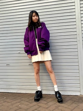 「PUNYUS（プニュズ）のアイテム（ブルゾン）」を使った、PUNYUS  さん（レディース・148cm）の冬コーディネート