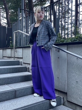 「PUNYUS（プニュズ）のアイテム（ジャケット/アウター）」を使った、PUNYUS  さん（レディース・160cm）の秋コーディネート