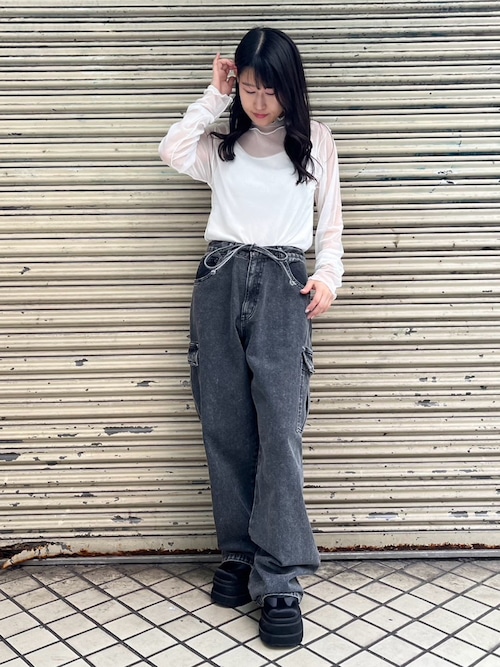 PUNYUS カーゴデニムパンツ　サイズ4 カーゴデニムパンツ（デニムパンツ）｜PUNYUS（プニュズ）の