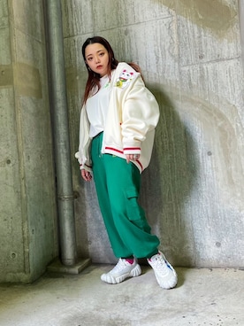 「PUNYUS（プニュズ）のアイテム（ブルゾン）」を使った、PUNYUS  さん（レディース・164cm）の冬コーディネート