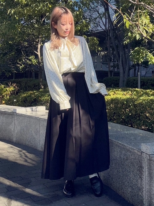 希少 Drawer購入 formo 定価3.5万 リボン ドット ブラウスシャツ セール】リボン付きドットブラウス（シャツ/ブラウス）｜PUNYUS