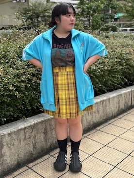 「アイテム（ジャージ）」を使った、PUNYUS  さん（レディース・158cm）の夏コーディネート