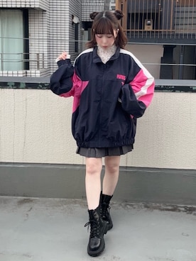 「アイテム（ナイロンジャケット）」を使った、PUNYUS  さん（レディース・150cm）の秋コーディネート