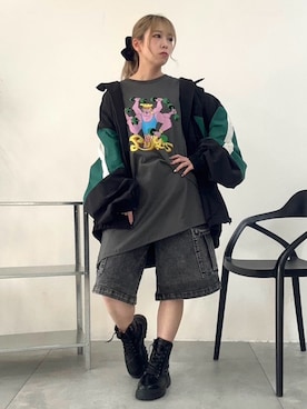 「アイテム（ナイロンジャケット）」を使った、PUNYUS  さん（レディース・152cm）の冬コーディネート