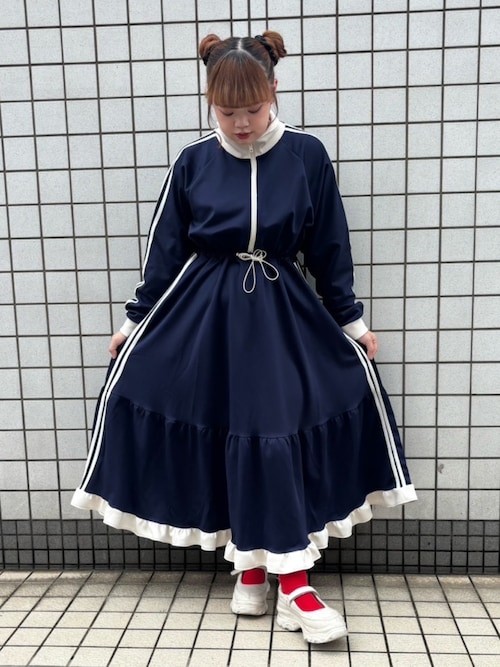 フリルジャージワンピース（ワンピース）｜PUNYUS（プニュズ）の