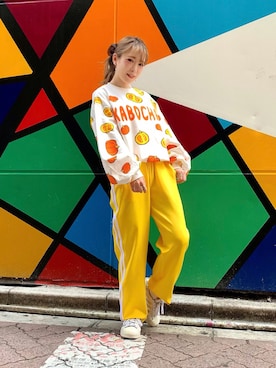 「152cm」｜「アイテム（スウェット）」を使った、PUNYUS  さん（レディース・152cm）の秋コーディネート