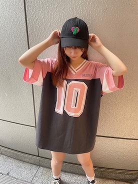 「PUNYUS（プニュズ）のアイテム（帽子）」を使った、PUNYUS  さん（レディース・160cm）の夏コーディネート