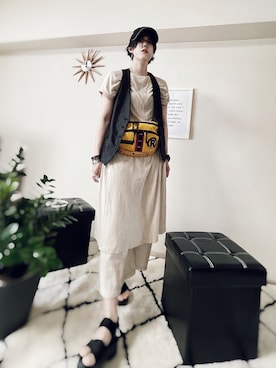 「NINE（ナイン）のアイテム」を使った、kiraさん（レディース・167cm）の夏コーディネート
