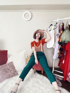 「トレンドファッション」｜「アイテム（その他）」を使った、kiraさん（レディース・167cm）の夏コーディネート