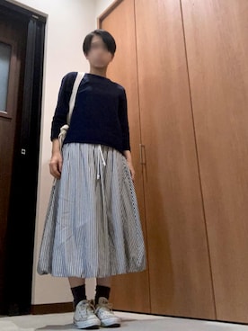 「CONVERSE（コンバース）のconverse（コンバース） ALL STAR OX（オールスターOX）（スニーカー）」を使った、あきさんさん（レディース・154cm）の夏コーディネート