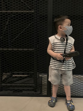 「CROSS（クロス）のアイテム」を使った、Will Wu( 楽 )さん（キッズ・100cm）の夏コーディネート