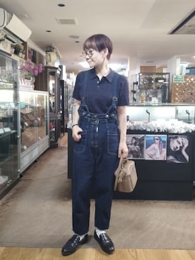 「アイテム（ポロシャツ）」を使った、takamiさん（レディース・159cm）の秋コーディネート
