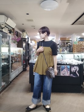 「アイテム（バレエシューズ）」を使った、takamiさん（レディース・159cm）の秋コーディネート