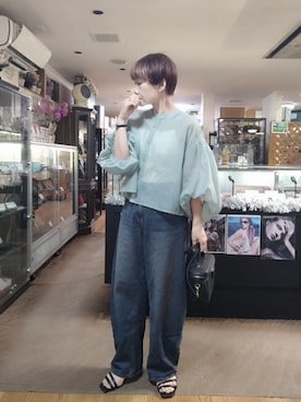 「Green　Parks（グリーンパークス）のアイテム」を使った、takamiさん（レディース・159cm）の夏コーディネート