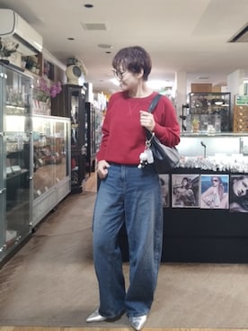 「アイテム（キーホルダー）」を使った、takamiさん（レディース・159cm）の秋コーディネート