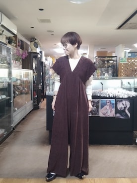 「アイテム（ネイルシール/ネイルチップ）」を使った、takamiさん（レディース・159cm）の秋コーディネート