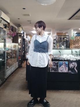 「アイテム（ベスト）」を使った、takamiさん（レディース・159cm）の秋コーディネート