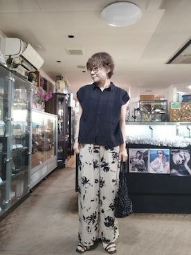 「AMERICAN HOLIC（アメリカンホリック）のアイテム（シャツ/ブラウス）」を使った、takamiさん（レディース・159cm）の夏コーディネート