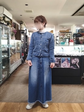 「earth music&ecology（アースミュージックアンドエコロジー）のアイテム（ブルゾン）」を使った、takamiさん（レディース・159cm）の春コーディネート