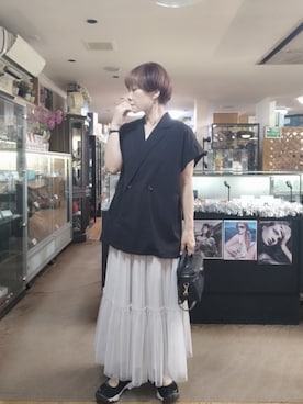 「AMERICAN HOLIC（アメリカンホリック）のアイテム」を使った、takamiさん（レディース・159cm）の夏コーディネート