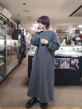 「AMERICAN HOLIC（アメリカンホリック）のアイテム（ワンピース）」を使った、takamiさん（レディース・159cm）の冬コーディネート