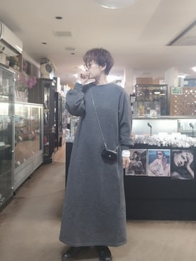 「アイテム（ワンピース）」を使った、takamiさん（レディース・159cm）の秋コーディネート