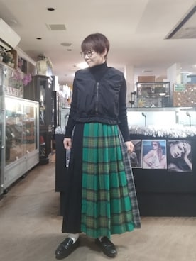 「アイテム（レッグウェア）」を使った、takamiさん（レディース・159cm）の冬コーディネート