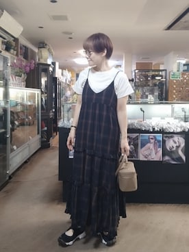 「アイテム（ワンピース/ドレス）」を使った、takamiさん（レディース・159cm）の夏コーディネート