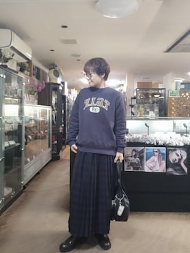 「アイテム（スウェット）」を使った、takamiさん（レディース・159cm）の秋コーディネート