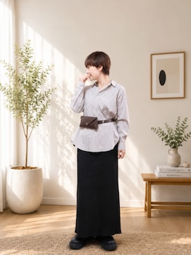 「DISCOAT（ディスコート）のアイテム」を使った、takamiさん（レディース・159cm）の秋コーディネート