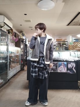 「アイテム（シャツ/ブラウス）」を使った、takamiさん（レディース・159cm）の秋コーディネート