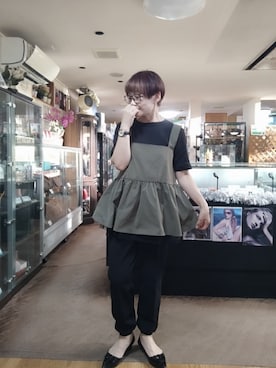 「アイテム（ベスト）」を使った、takamiさん（レディース・159cm）の秋コーディネート