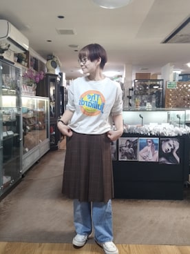 「アイテム（スカート）」を使った、takamiさん（レディース・159cm）の秋コーディネート