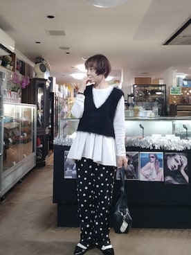 「ドットパンツ」｜takamiさん（レディース・159cm）の春コーディネート