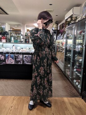 「アイテム（ワンピース、その他）」を使った、takamiさん（レディース・159cm）の秋コーディネート