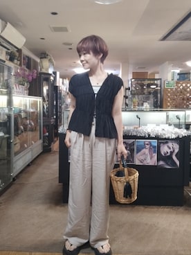 「アイテム（パンツ）」を使った、takamiさん（レディース・159cm）の夏コーディネート