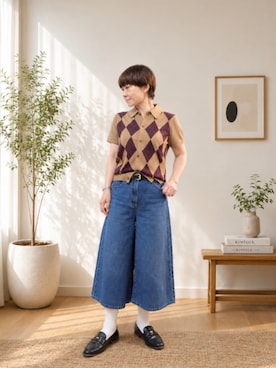 「AMERICAN HOLIC（アメリカンホリック）のアイテム（シューズ）」を使った、takamiさん（レディース・159cm）の秋コーディネート