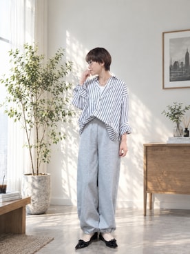 「AMERICAN HOLIC（アメリカンホリック）のバックボタンスキッパーシャツ（シャツ/ブラウス、その他）」を使った、takamiさん（レディース・159cm）の秋コーディネート