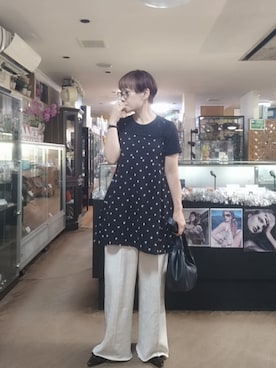 「アイテム（キャミソール）」を使った、takamiさん（レディース・159cm）の秋コーディネート