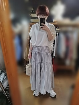 「AMERICAN HOLIC（アメリカンホリック）のアイテム（スカート）」を使った、takamiさん（レディース・159cm）の春コーディネート