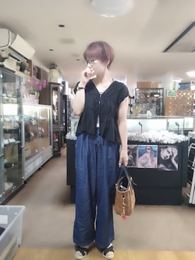 「ショートヘア」｜takamiさん（レディース・159cm）の夏コーディネート